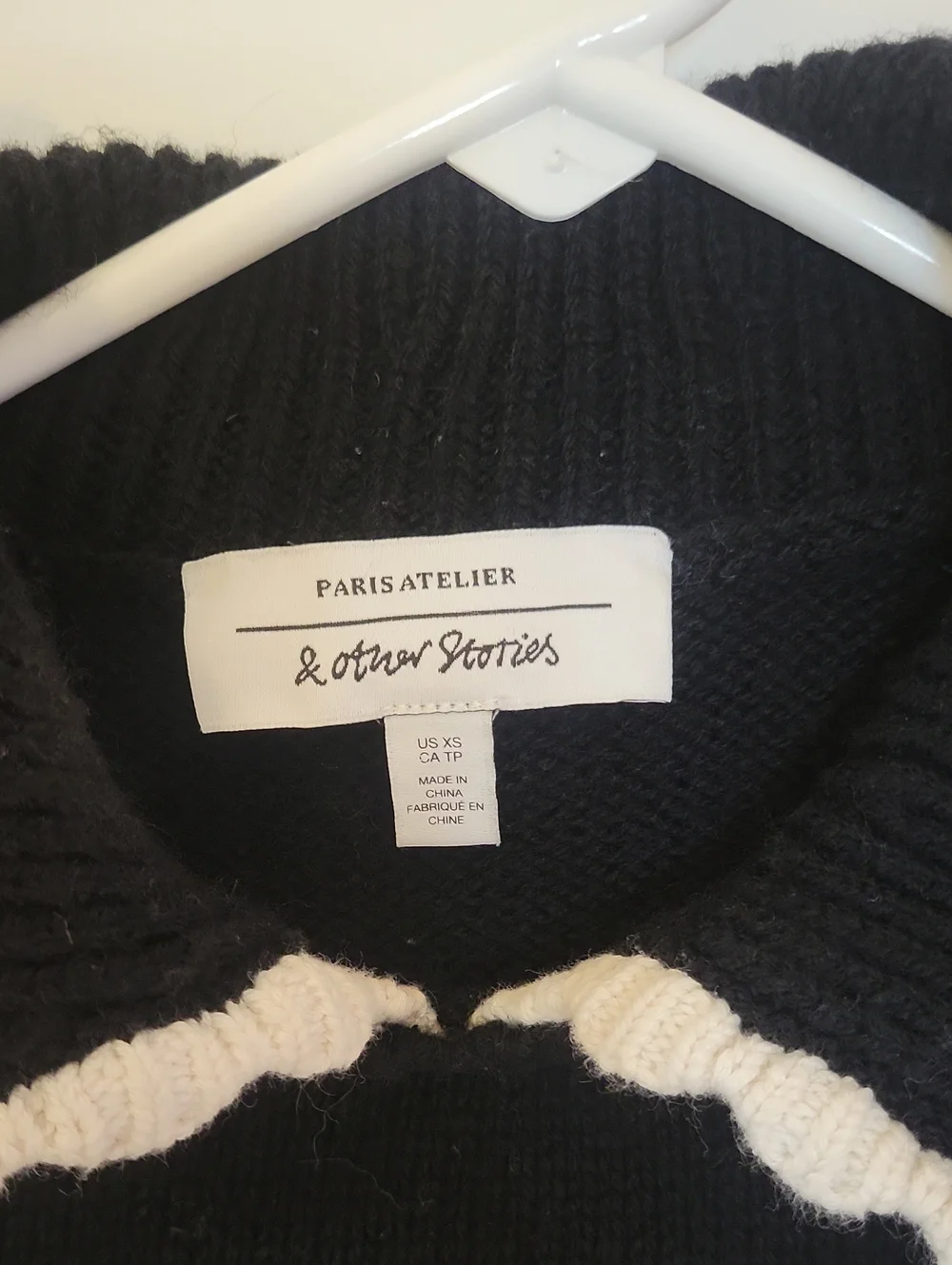 & And Other Stories Wide Collar Wool Knit Sweater
